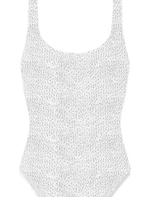 MC2 Saint Barth logo-patch swimsuit - White - zdjęcie produktu nr 2