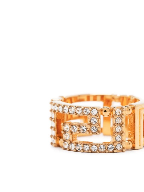 Versace Greca crystal-embellished ring - Gold - zdjęcie produktu nr 2