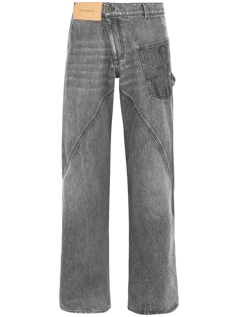 JW Anderson twisted workwear jeans - Grey - zdjęcie produktu nr 1