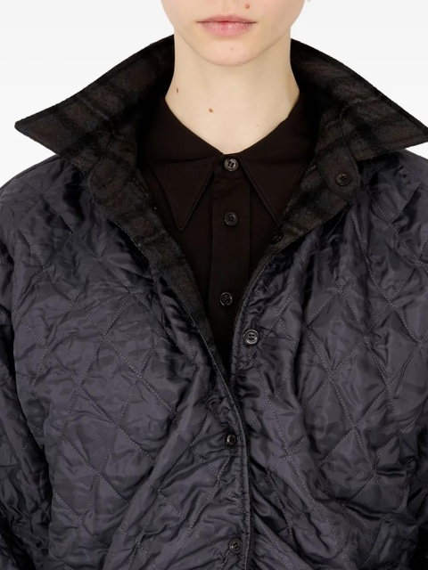 Maison Margiela quilted check-collar jacket - Grey - zdjęcie produktu nr 2