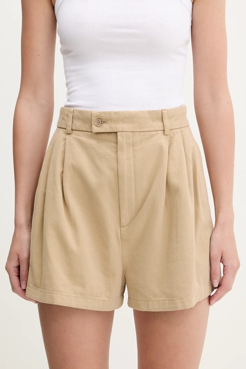 Filippa K szorty bawełniane damskie kolor beżowy gładkie high waist 31368 - zdjęcie produktu nr 1