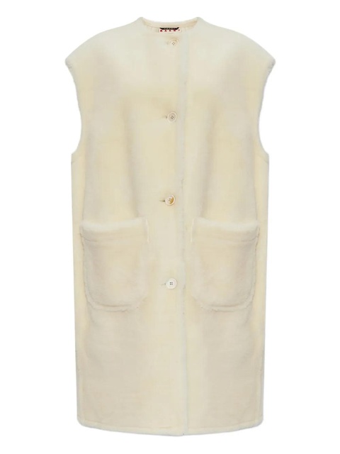 Marni button-fastening patch-pocket vest - White - zdjęcie produktu nr 1