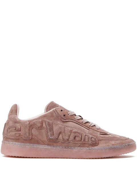 Alexander Wang Lex logo-embossed suede sneakers - Pink - zdjęcie produktu nr 1