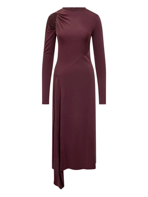 Victoria Beckham asymmetric draped midi dress - Red - zdjęcie produktu nr 1