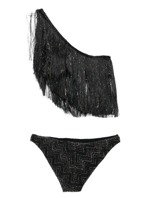Missoni fringe one-shoulder bikini - Black - zdjęcie produktu nr 2