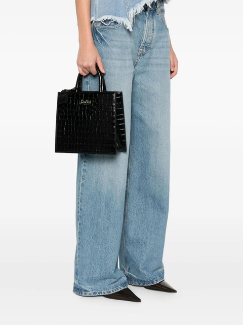 MC2 Saint Barth leather midi tote bag - Black - zdjęcie produktu nr 1