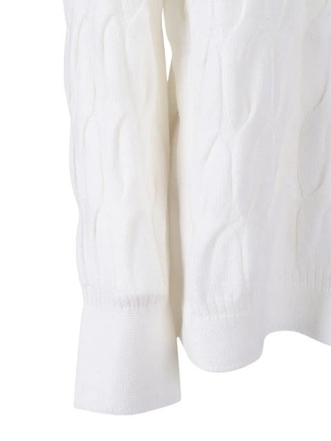 Max Mara cable knit quid sweater - White - zdjęcie produktu nr 1