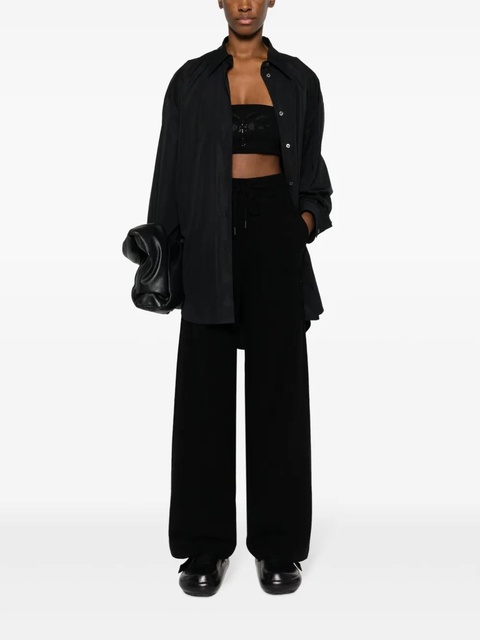 Max Mara floral-embroidered studded cropped top - Black - zdjęcie produktu nr 2