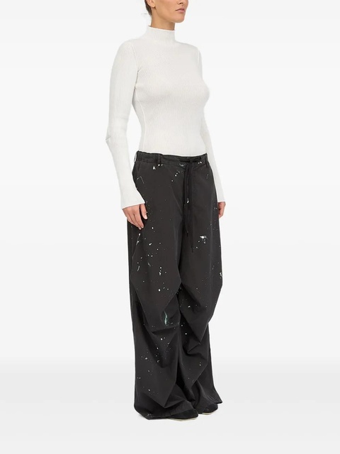 MM6 Maison Margiela paint-splatter trousers - Black - zdjęcie produktu nr 1