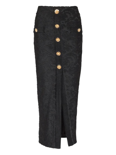 Balmain patterned-jacquard skirt - Black - zdjęcie produktu nr 1