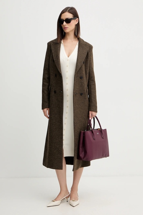 Silvian Heach płaszcz ALBACETE kolor zielony GPA25010CP - zdjęcie produktu nr 2