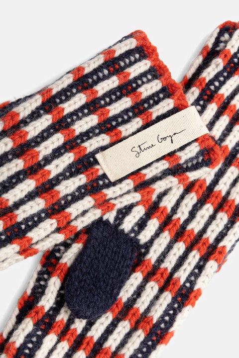 Stine Goya rękawiczki z dodatkiem wełny 0 damskie kolor czerwony SG-AW25-A043-2425 - zdjęcie produktu nr 1