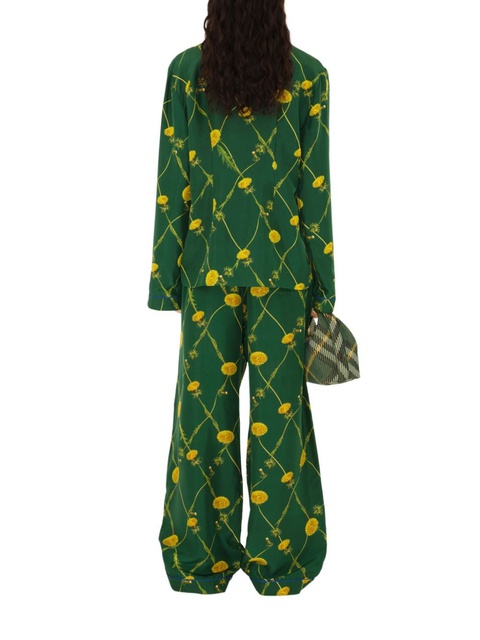 Burberry Dandelion floral-print flared trousers - Green - zdjęcie produktu nr 2