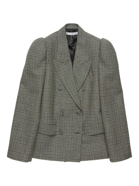 Acne Studios houndstooth double-breasted blazer - Black - zdjęcie produktu nr 1