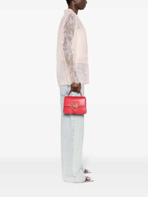 PINKO mini Love leather tote bag - Red - zdjęcie produktu nr 1