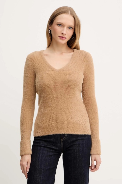 Morgan sweter MOOVE damski kolor brązowy lekki MOOVE - zdjęcie produktu nr 1