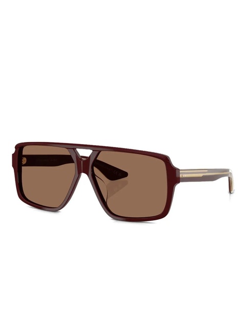 KHAITE x Oliver Peoples pilot-square sunglasses - Brown - zdjęcie produktu nr 2