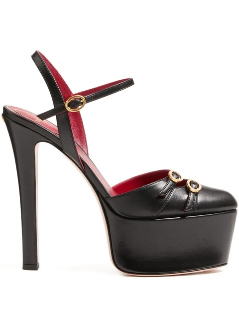 Valentino Garavani 145mm Crasher platform-buckle pumps - Black - zdjęcie produktu nr 1