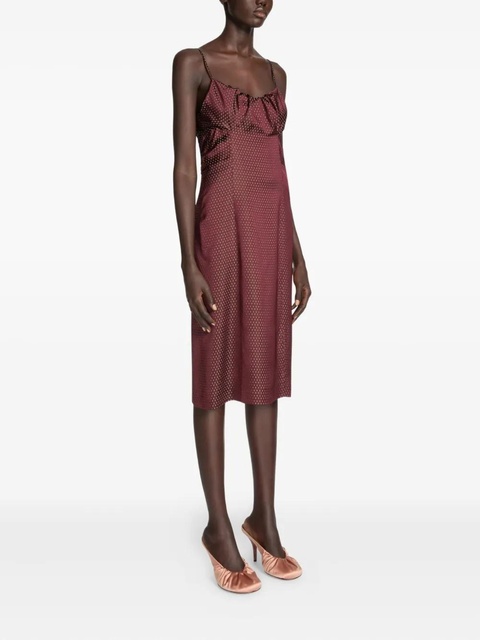 DRIES VAN NOTEN polka-dot pattern midi dress - Red - zdjęcie produktu nr 2