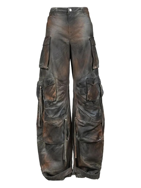 The Attico Fern multi-pocket palazzo pants - Grey - zdjęcie produktu nr 1