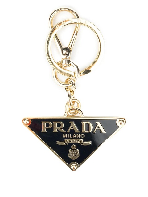 Prada triangle-logo keychain - Gold - zdjęcie produktu nr 1