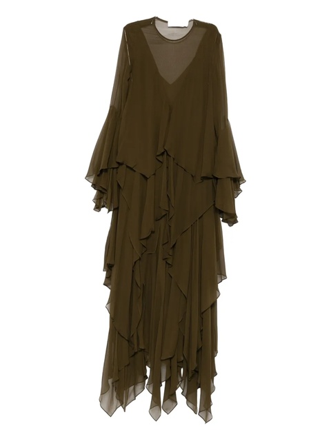 ZIMMERMANN cascading-ruffle maxi dress - Green - zdjęcie produktu nr 1