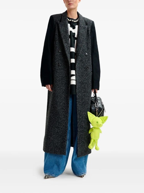 Essentiel Antwerp contrast-sleeve double-breasted coat - Grey - zdjęcie produktu nr 2
