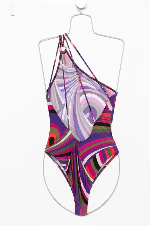 PUCCI one-shoulder swimsuit - Purple - zdjęcie produktu nr 1