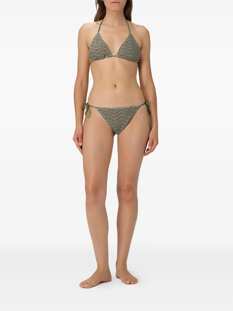 MC2 Saint Barth textured tie-side bikini bottom - Green - zdjęcie produktu nr 2