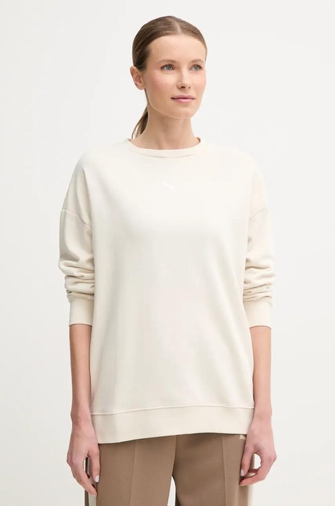 Puma bluza damska kolor beżowy gładka 685401 - zdjęcie produktu nr 1