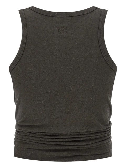 Magda Butrym knot-detail raw-texture tank top - Grey - zdjęcie produktu nr 2