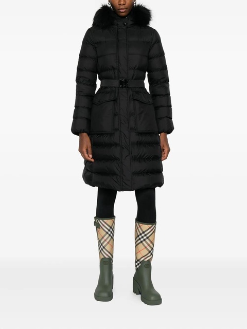 Moncler Khloesse trimmed quilted coat - Black - zdjęcie produktu nr 2