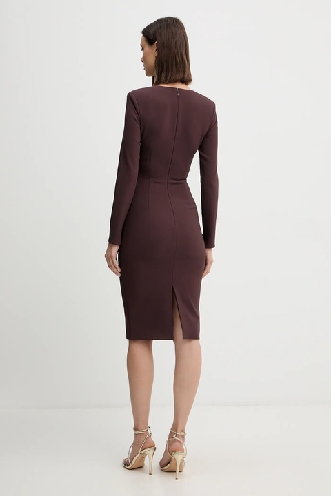 Elisabetta Franchi sukienka kolor bordowy mini dopasowana AB80557E2 - zdjęcie produktu nr 2