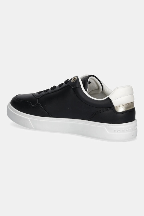 Tommy Hilfiger sneakersy skórzane ESSENTIAL ELEVATED COURT SNEAKER damskie kolor czarny FW0FW08680 - zdjęcie produktu nr 1