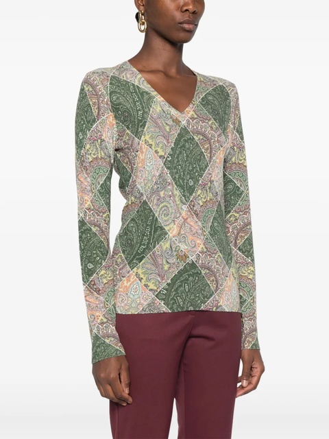 ETRO diamond-pattern sweate - Neutrals - zdjęcie produktu nr 2