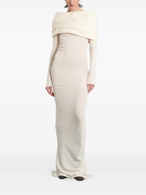 ENTIRE STUDIOS draped cowl-neck maxi dress - White - zdjęcie produktu nr 1