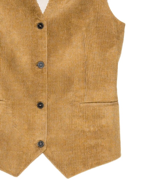 Alysi corduroy button-fastening waistcoat - Neutrals - zdjęcie produktu nr 1