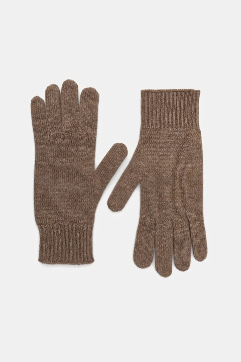 Weekend Max Mara rękawiczki kaszmirowe LEA damskie kolor brązowy 2525566015600 - zdjęcie produktu nr 1