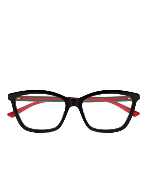 Gucci Eyewear stripe cat-eye glasses - Black - zdjęcie produktu nr 1
