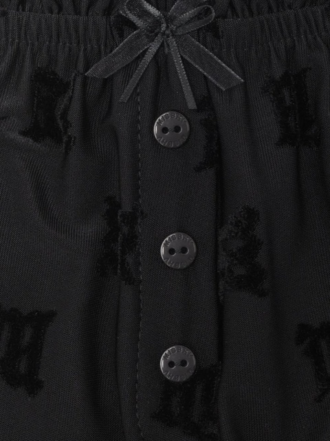 MISBHV velour-monogram pajama bottoms - Black - zdjęcie produktu nr 2