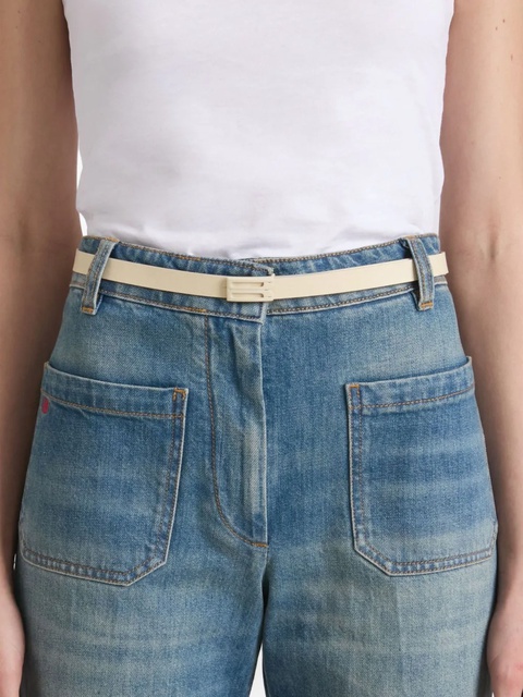 Victoria Beckham logo-buckle leather belt - Neutrals - zdjęcie produktu nr 2