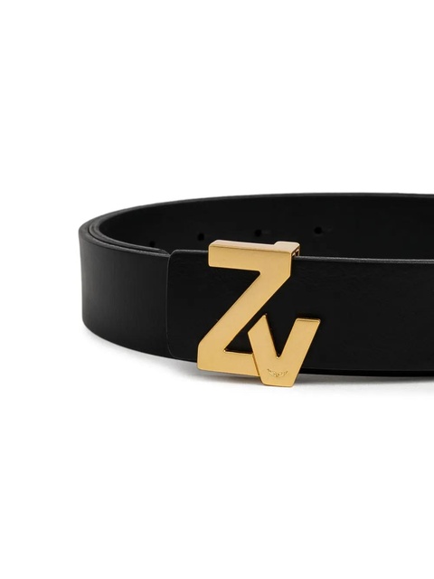 Zadig&Voltaire logo-buckle leather belt - Black - zdjęcie produktu nr 2