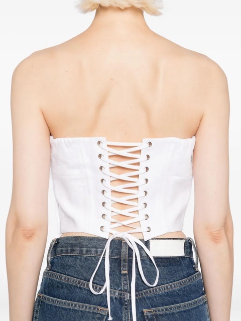 Reformation Pacie linen top - White - zdjęcie produktu nr 2
