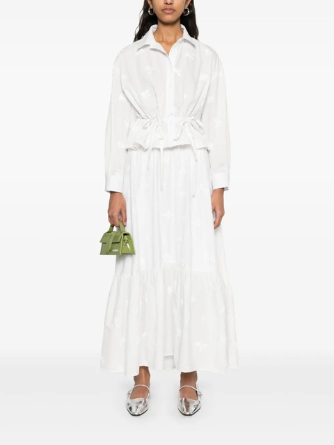 Maje floral-embroidered maxi skirt - White - zdjęcie produktu nr 2