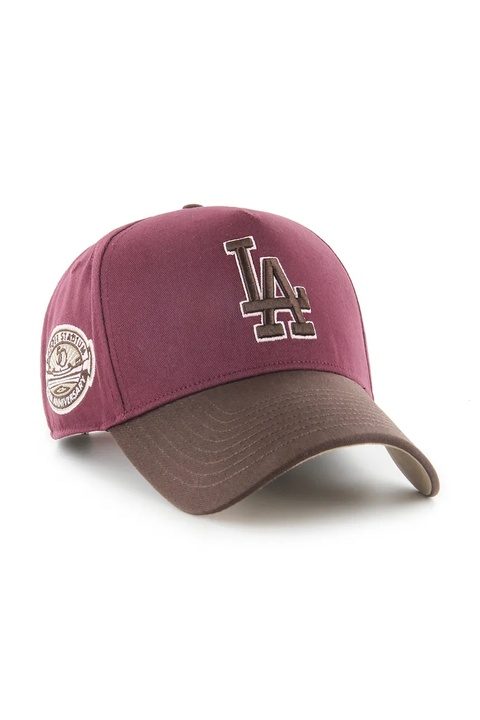 47 brand czapka z daszkiem bawełniana MLB Los Angeles Dodgers kolor bordowy BCPTN-MDTTC12GWP-KM12 - zdjęcie produktu nr 2