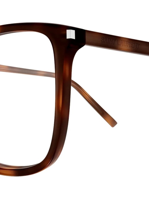 Saint Laurent Eyewear geometric glasses - Brown - zdjęcie produktu nr 1