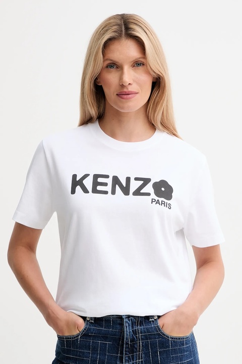 Kenzo t-shirt bawełniany damski kolor biały FF52TS1574SO - zdjęcie produktu nr 1