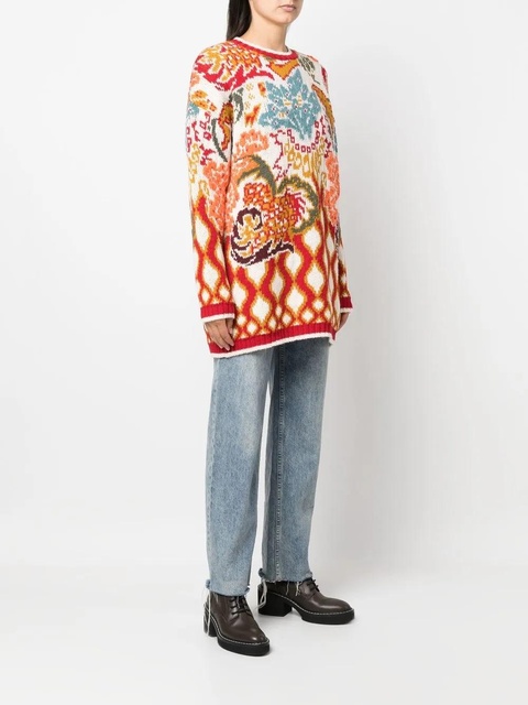 ETRO abstract-print long-sleeve jumper - Neutrals - zdjęcie produktu nr 2
