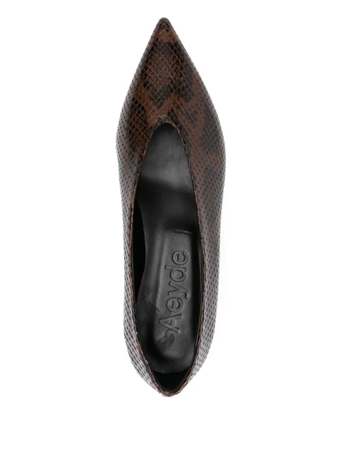 Aeyde 45mm Clara pointed-toe pumps - Brown - zdjęcie produktu nr 2
