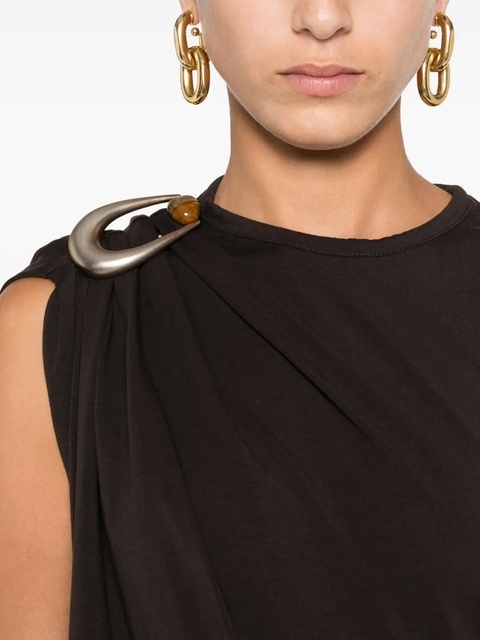 Christopher Esber draped ring-detail maxi dress - Brown - zdjęcie produktu nr 2